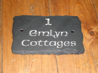 Welsh Slate House Number and Name Sign
